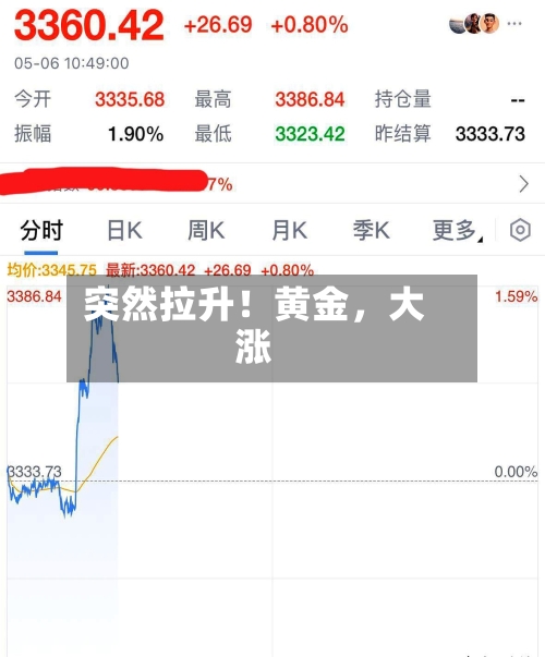 突然拉升！黄金，大涨-第2张图片