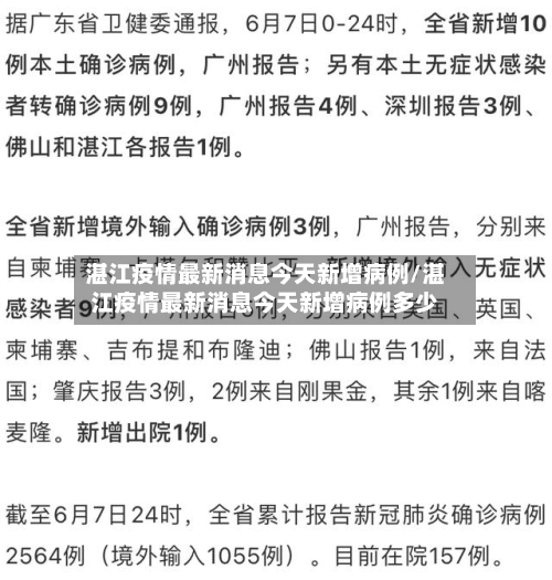湛江疫情最新消息今天新增病例/湛江疫情最新消息今天新增病例多少-第3张图片