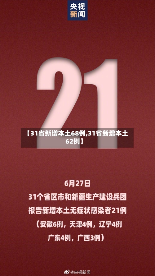 【31省新增本土68例,31省新增本土62例】-第2张图片