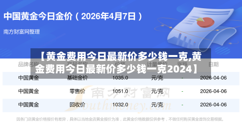 【黄金费用今日最新价多少钱一克,黄金费用今日最新价多少钱一克2024】