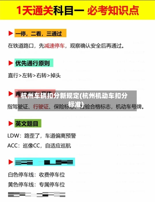 杭州车辆扣分新规定(杭州机动车扣分标准)