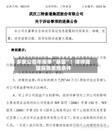 多家公司年报季“暴雷”！律师提醒股民索赔条件-第2张图片