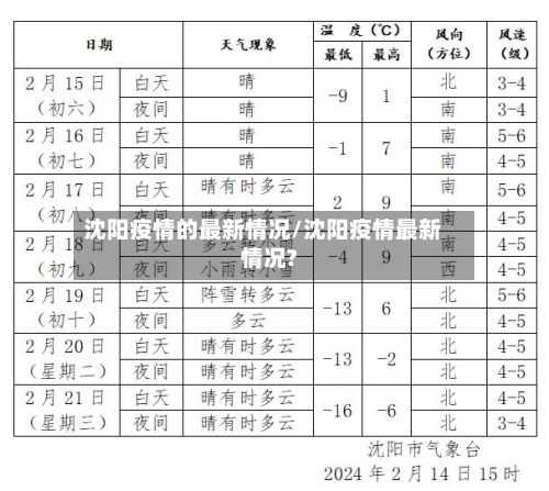 沈阳疫情的最新情况/沈阳疫情最新情况?