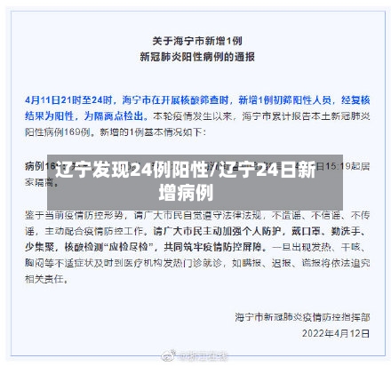 辽宁发现24例阳性/辽宁24日新增病例-第2张图片