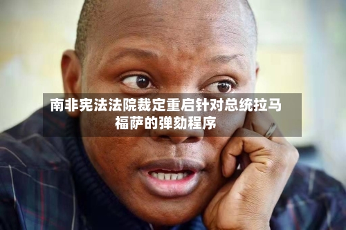 南非宪法法院裁定重启针对总统拉马福萨的弹劾程序-第2张图片