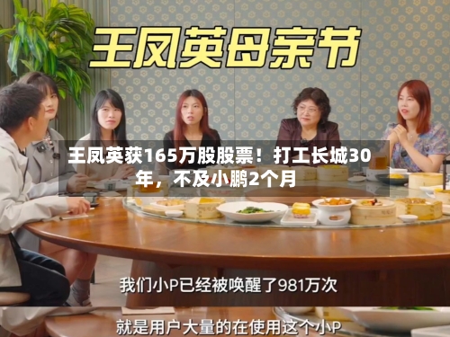 王凤英获165万股股票！打工长城30年，不及小鹏2个月-第2张图片