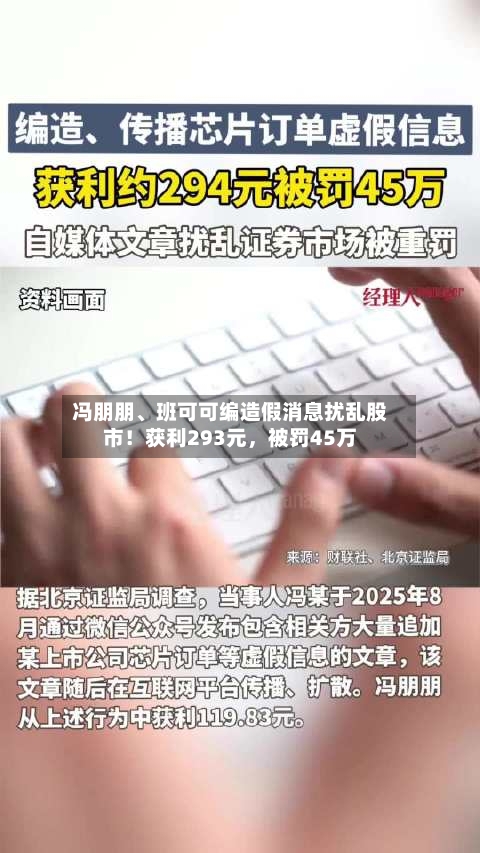 冯朋朋、班可可编造假消息扰乱股市！获利293元	，被罚45万-第2张图片