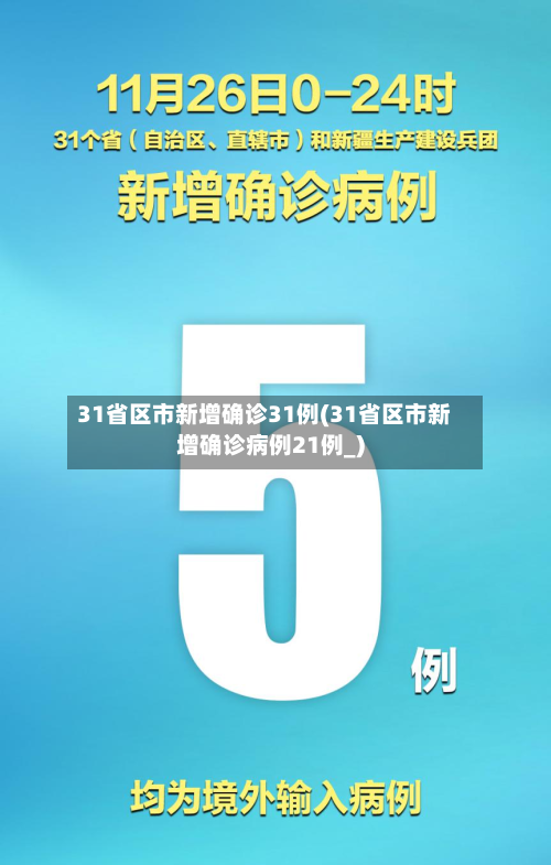 31省区市新增确诊31例(31省区市新增确诊病例21例_)