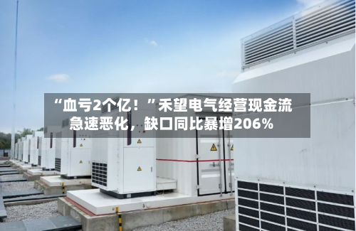 “血亏2个亿！”禾望电气经营现金流急速恶化，缺口同比暴增206%-第3张图片