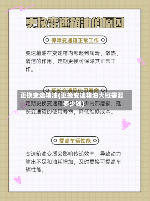 更换变速箱油(更换变速箱油大概需要多少钱)-第2张图片