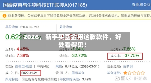 2026，新手买基金用这款软件	，好处看得见！-第2张图片
