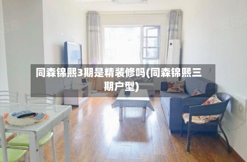 同森锦熙3期是精装修吗(同森锦熙三期户型)-第2张图片