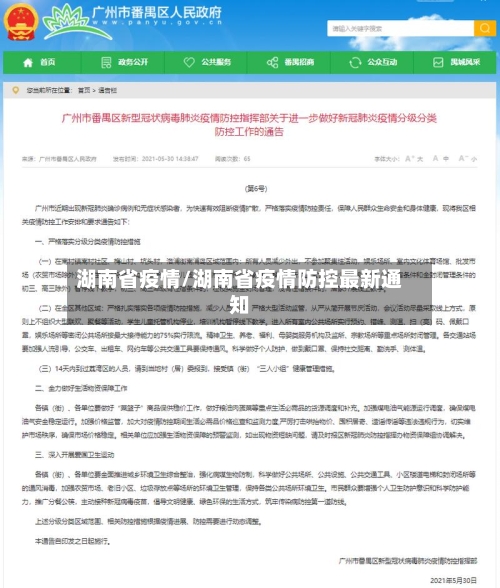 湖南省疫情/湖南省疫情防控最新通知-第2张图片