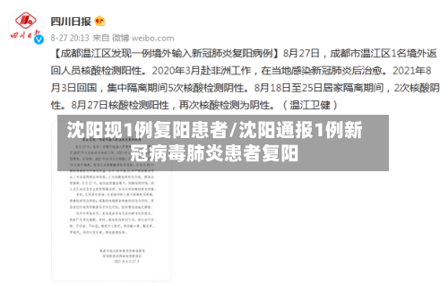 沈阳现1例复阳患者/沈阳通报1例新冠病毒肺炎患者复阳-第2张图片