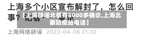 【上海辟谣北蔡有8000多确诊,上海北蔡防疫站电话】