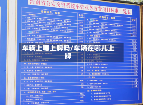 车辆上哪上牌吗/车辆在哪儿上牌