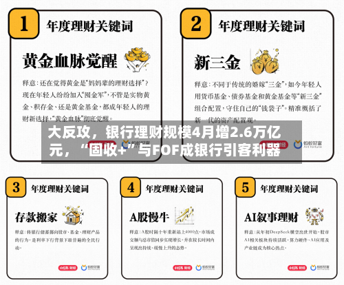 大反攻，银行理财规模4月增2.6万亿元，“固收+	”与FOF成银行引客利器-第2张图片