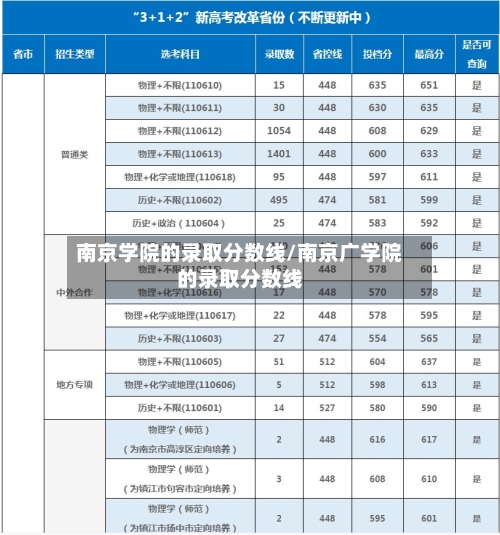 南京学院的录取分数线/南京广学院的录取分数线-第2张图片