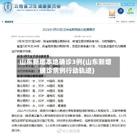 山东新增本地确诊3例(山东新增确诊病例行动轨迹)