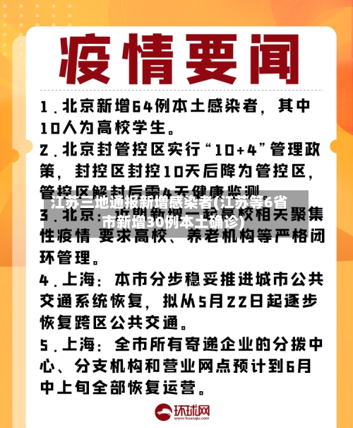 江苏三地通报新增感染者(江苏等6省市新增30例本土确诊)