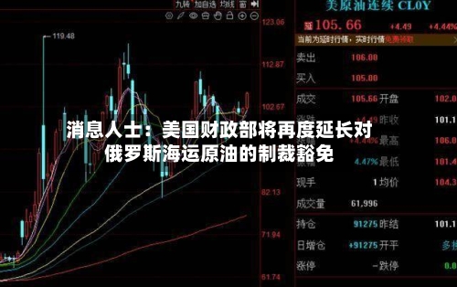消息人士：美国财政部将再度延长对俄罗斯海运原油的制裁豁免