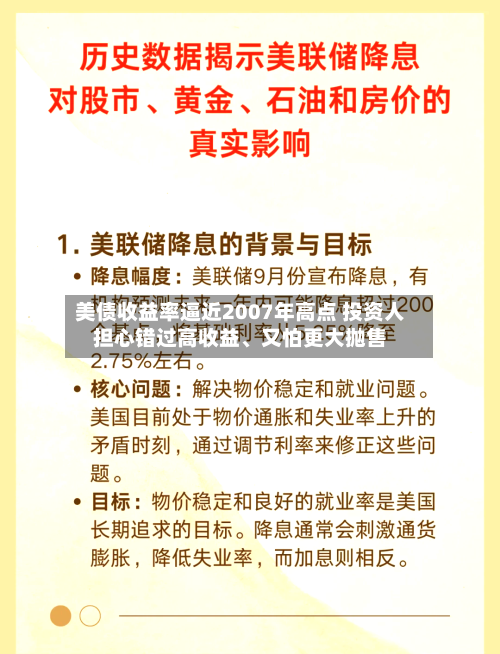 美债收益率逼近2007年高点 投资人担心错过高收益	、又怕更大抛售-第2张图片