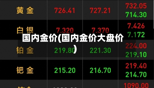 国内金价(国内金价大盘价)-第2张图片