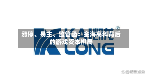 涨停、易主、监管函：金海高科背后的游戏资本棋局