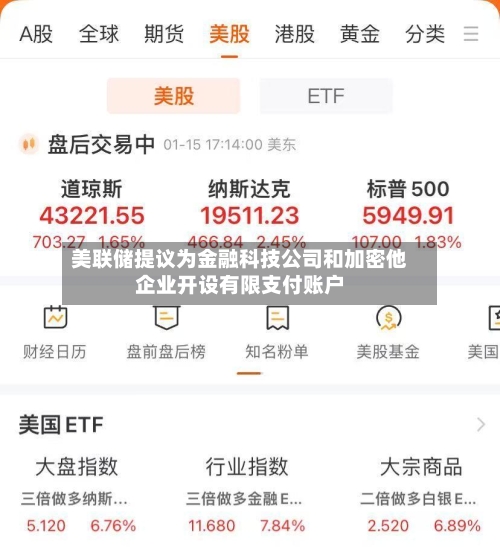 美联储提议为金融科技公司和加密他企业开设有限支付账户-第3张图片