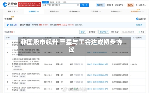 韩国股市飙升 三星与工会达成初步协议-第2张图片