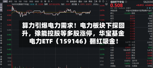 算力引爆电力需求！电力板块下探回升，豫能控股等多股涨停，华宝基金电力ETF（159146）翻红吸金！-第3张图片